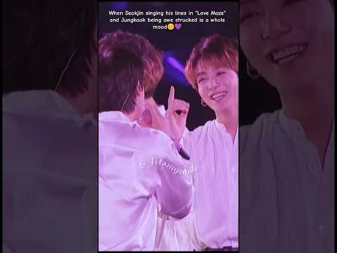 Jin singing his lines \Love Maze\💜 Jungkook mood☺️ #jinkook #jin #new #trending #shorts
