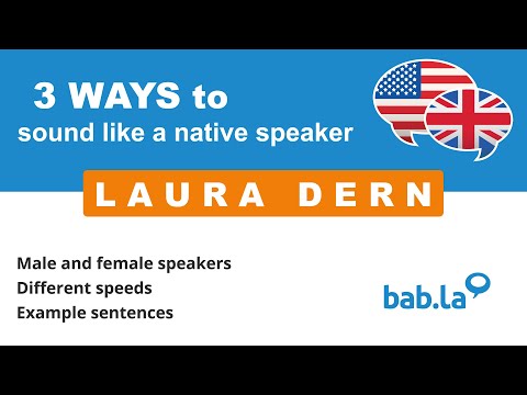LAURA DERN pronunciation | Improve your language with bab.la
