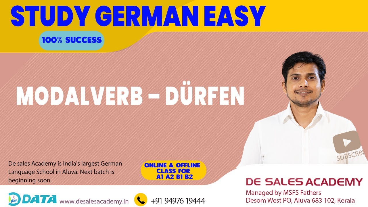 HOW TO USE MODALVERB DÜRFEN: Usage of DÜRFEN: German Language Course A1 Level: De Sales Academy