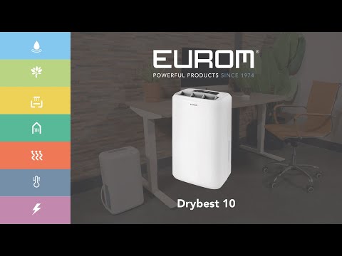 Sausintuvas Buitinis drėgmės surinktuvas EUROM DryBest 10 video