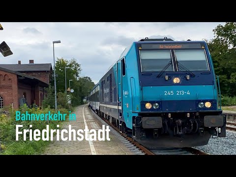 Bahnverkehr in Friedrichstadt | Marschbahn | BR 245 | NAH.SH | RE 6 Hamburg - Westerland