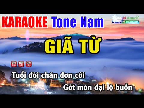 Giã Từ Karaoke Tone Nam | Nhạc Sống Thanh Ngân