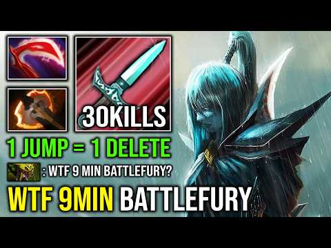 WTF 9MIN BATTLEFURY 1 Blink = 1 Delete Unlimited Crit Rate Hit Like a Truck Phantom Assassin Dota 2