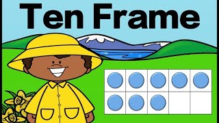 Spring Ten Frame: Math Brain Break Subitizing