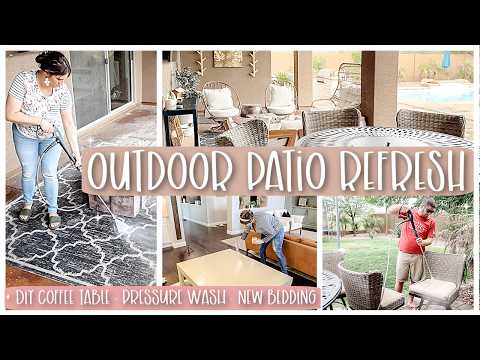 INSIDE + OUTSIDE HOME REFRESH & CLEAN WITH ME 2024 :: COFFEE TABLE DIY & PATIO DEEP CLEANING