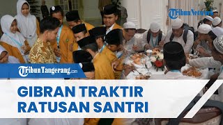 Momen Wapres Gibran Traktir hingga Ajak Ratusan Santri Berkeliling Jelang Hari Santri Nasional