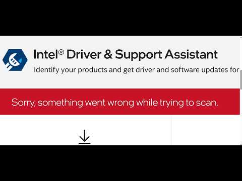Something Went Wrong While Trying To Scan Intel Driver Support Assistant Scan Error Fix