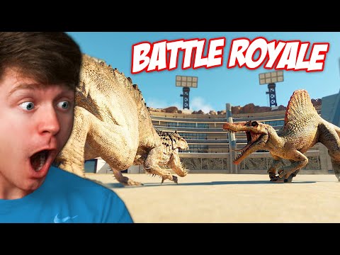 Reacting to ALL LARGE CARNIVORES BATTLE ROYALE!? (Jurassic World Evolution 2)