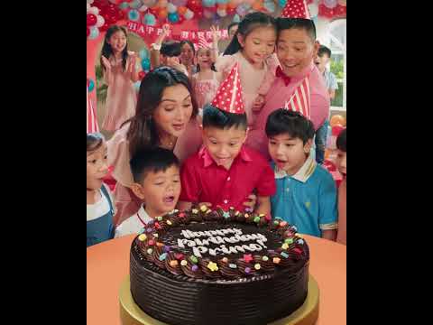 RED RIBBON CHOCOLATE DEDICATION CAKE AD