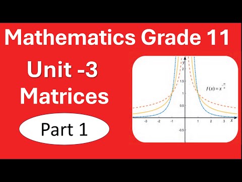 1. Maths Grade 11 Unit 3 Matrices | Part 1 Concept of Matrices |Addition of Matrices |New Curriculum