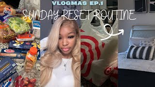 *REALISTIC* SUNDAY RESET LIVING ALONE AT 19 ! | target, groceries, new hair: vlogmas ep. 1