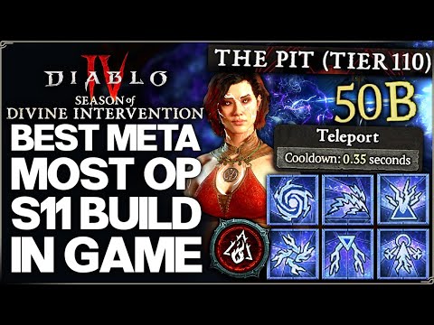 Diablo 4 - New Best OP 100 BILLION DAMAGE Sorcerer Build - Season 11 Meta Crackling Energy Guide!