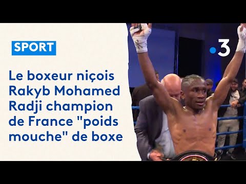 Le boxeur niçois Rakyb Mohamed Radji champion de France "poids mouche" de boxe