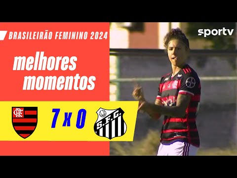 Gols e lances de Flamengo x Santos