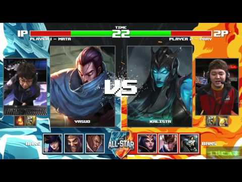 2016 All-Stars Barcelona Day 3 - Mata (Yasuo) vs Pray (Kalista) - 1 vs 1 mode
