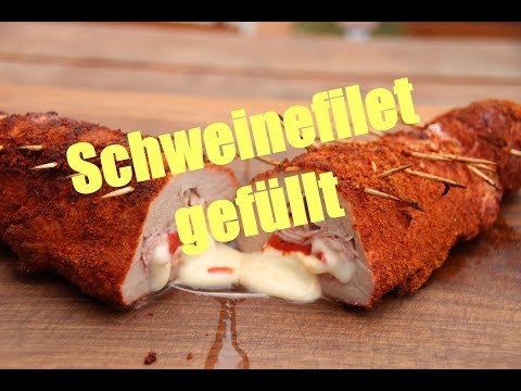 Schweinefilet gefüllt - mit Schinken, Käse und Paprika