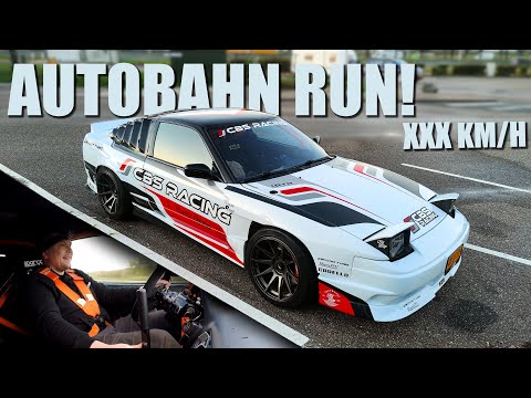 1JZ DCT Nissan S13 TOP SPEED RUN on the Autobahn! // AutotopNL