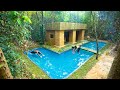 Build Modern Bamboo Villa Surrounding By Swimming Pool Bamboo Bridge Full Video