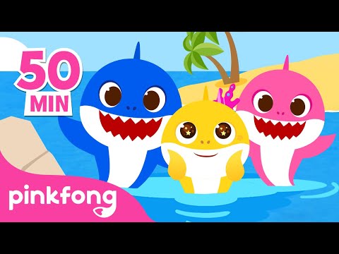 🌊 Hoje é Dia Mundial dos Oceanos 🌊 | Bebê Tubarão | +Compilação | Pinkfong Canções para crianças