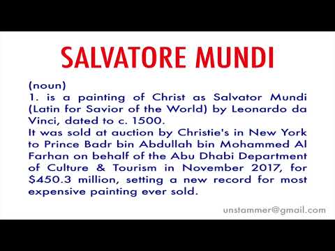 How to Pronounce Salvatore Mundi