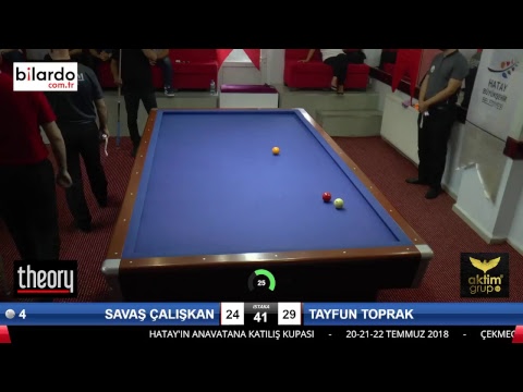 SAVAŞ ÇALIŞKAN & TAYFUN TOPRAK Bilardo Maçı - HATAYIN ANVATANA KATILIŞ KUPASI-1. Tur