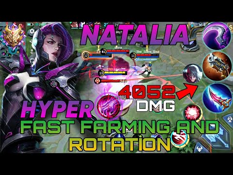 Hyper NATALIA Fast Farming and Rotation | Natalia bestbuild 2023 | Top Global Natalia gameplay|MLBB