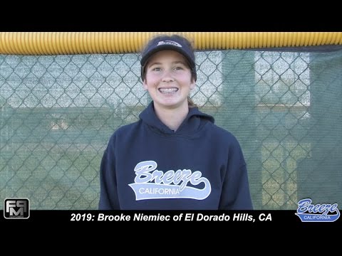 2019 Brooke Niemiec Pitching and Second Base Softball Skills Video - CA BREEZE Warren