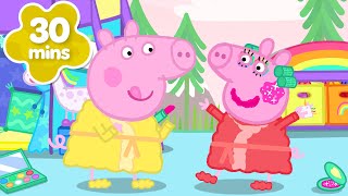 Peppa Pig Tries Cousin Chloe's CRAZY MAKEOVER! 😲 | Sleepover Fun | Tales Full Episodes | 30 Mins