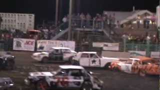 preview picture of video 'Delta County Fair Demo Derby Main event'