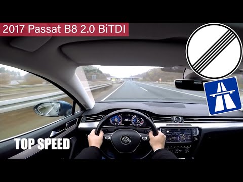 2017 Volkswagen Passat B8 2.0 BiTDI DSG (240PS) POV Autobahn TOP SPEED (1080p Full HD)
