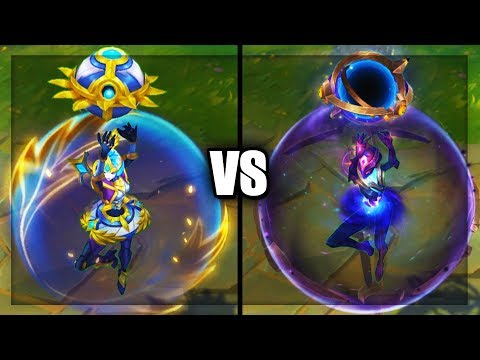 Victorious Orianna vs Dark Star Orianna Skins Comparison (League of Legends)