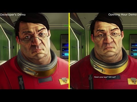 Prey 2017 Developer's Demo PS4 vs PS4 Pro Opening Hour Demo Graphics Comparison