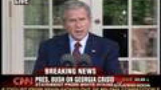 george w bush statement on russian / georgian conflict