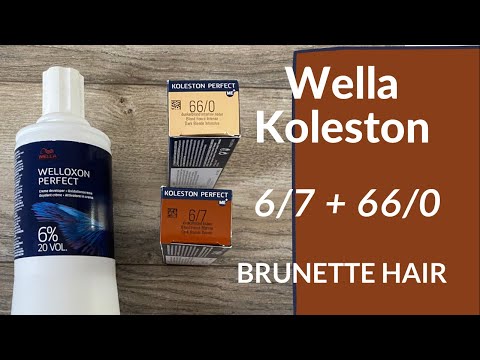 WELLA. KOLESTON PERFECT - Shades 6/7 + 66/0 root coverage for brunette hair