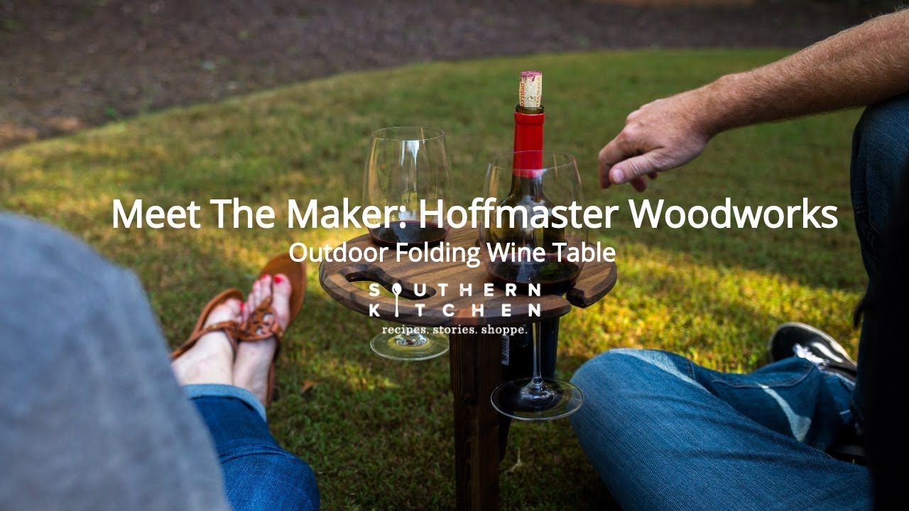 Hoffmaster Woodworks Folding Wine Table