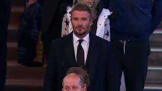 Emotional David Beckham bows head for Queen at her lying-in-state