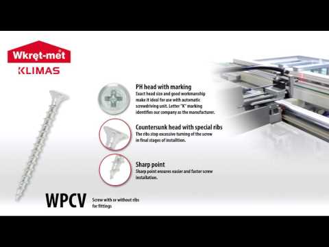 WPCV / WSPCV – Screws for windows and doors – Klimas Wkret-met (EN)