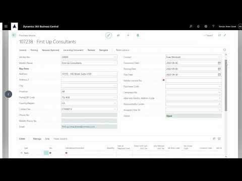 How to Post a Purchase Invoice in Dynamics 365 Business Central