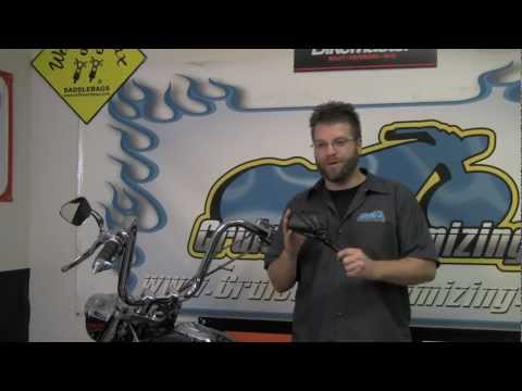 Kuryakyn Skeleton Hand Mirrors Black and Chrome Installation Video