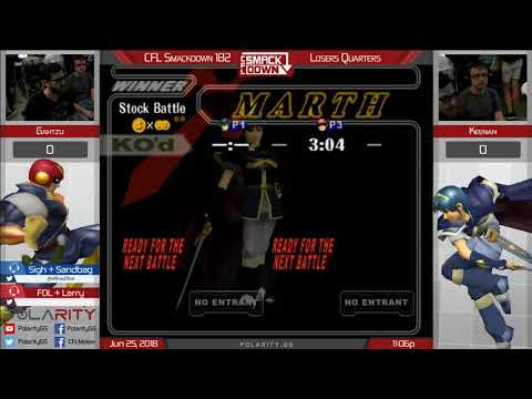 CFL Smackdown 182 Melee - Gahtzu (Falcon) vs Keenan (Marth) - Losers Quarters