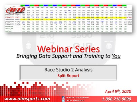 1-4 Race Studio 2 Analysis Split Report - Live Webinar - 4/9/2020