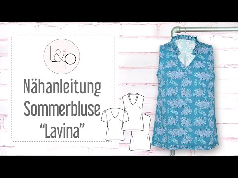 Nähanleitung Sommerbluse Lavina - eine luftige Bluse mit Rüschen nähen