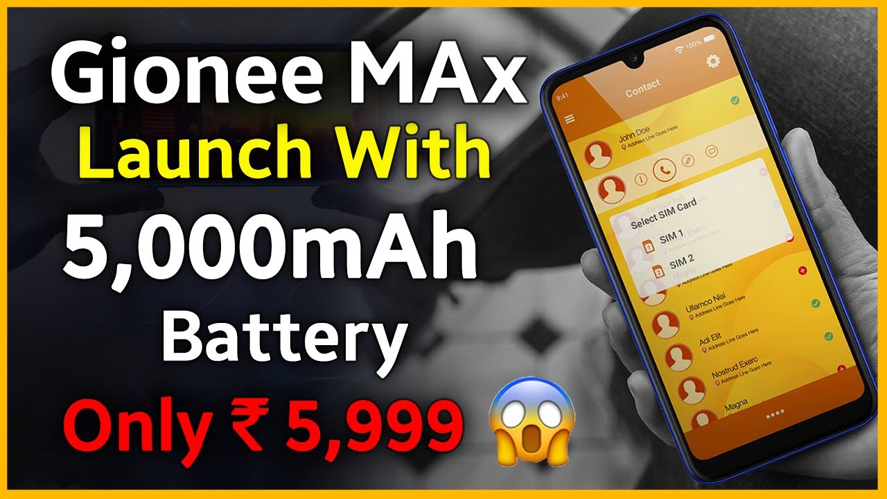 Gionee MAX Launched With 5000mAh Battery in India ⚡ | Smartphone Under 6000 | Gionee Max
