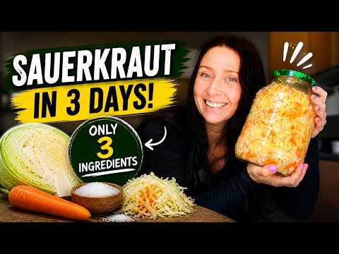 Perfect Sauerkraut in 3 Days | How to Ferment Cabbage (Beginner-Friendly)