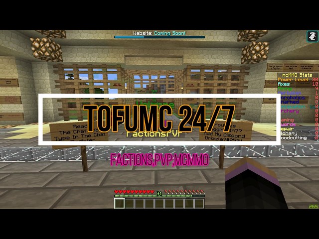 1.13.2 TofuMC 24/7 [Factions][MCMMO][PVP] Minecraft Server