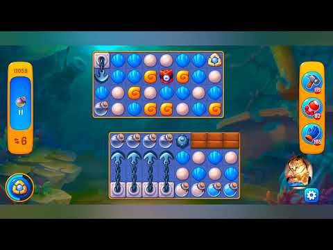 фишдом 2023  #  11058 уровень - прохождение без бустеров # Fishdom,   11058  level - no Boosters.