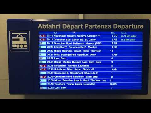 SBB Ansage/annonce CFF - Biel/Bienne ihre nächsten Verbindungen/ vos prochaines correspondances