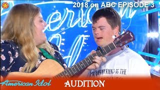 Maddie Zahm w PCOS sings New Rule &amp; Fireworks with Best Friend Audition American Idol 2018 Episode 3
