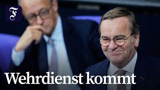 Bundestag stimmt für neuen Wehrdienst