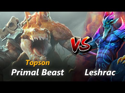 Topson mid Primal Beast vs Leshrac | First 10 minutes